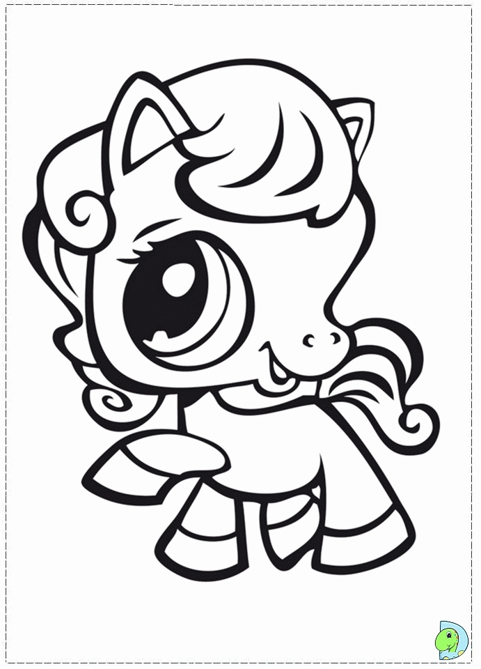 Plansa de colorat cu Littlest Pet Shop 33 27